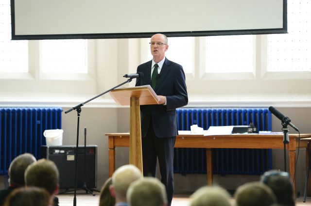 Schools Minister Nick Gibb, delivering his session at researchED 2014