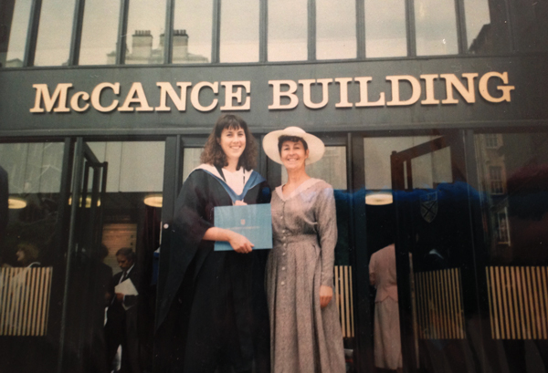 With her mother Josephine at her graduation from the University of Strathclyde 