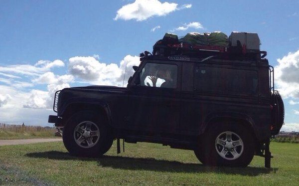 Ross former Land Rover, parked on St. Andrews’ beach, August 2013