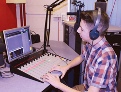 Sam Wilson says that this five years as a DJ on his school’s radio has built up his confidence