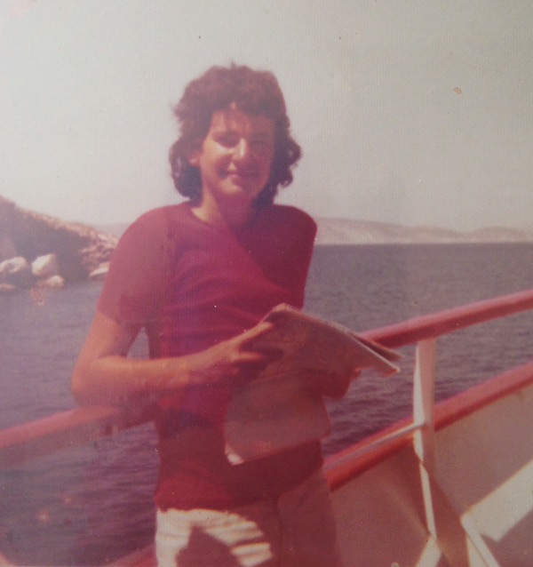 Henry on a day trip on a boat in Greece in 1975.