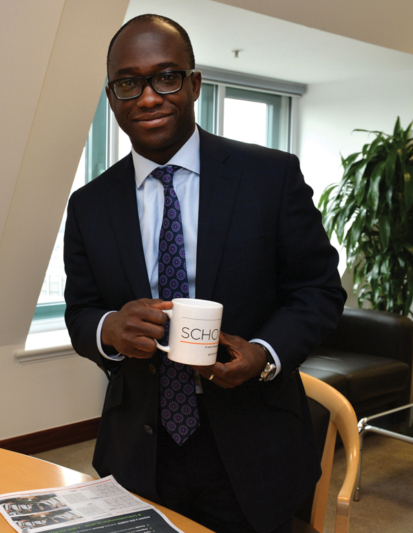 Sam with his Schools Week mug