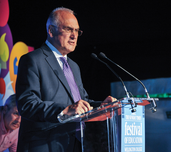 Wilshaw speaking at the Festival of Education