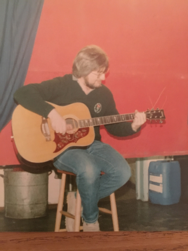 Chris taking part in a “gig “ in 1979 or 1980