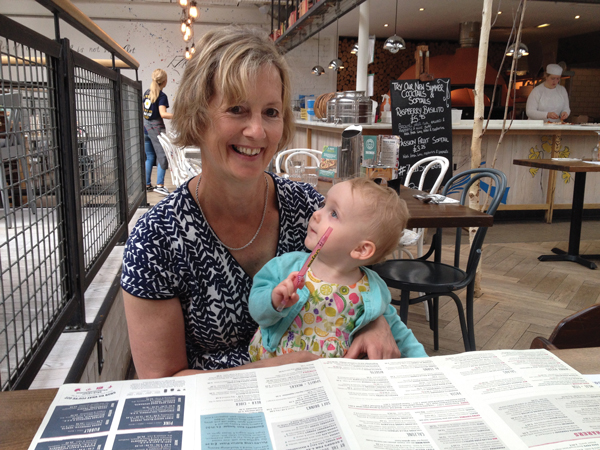 Julie with granddaughter Iona