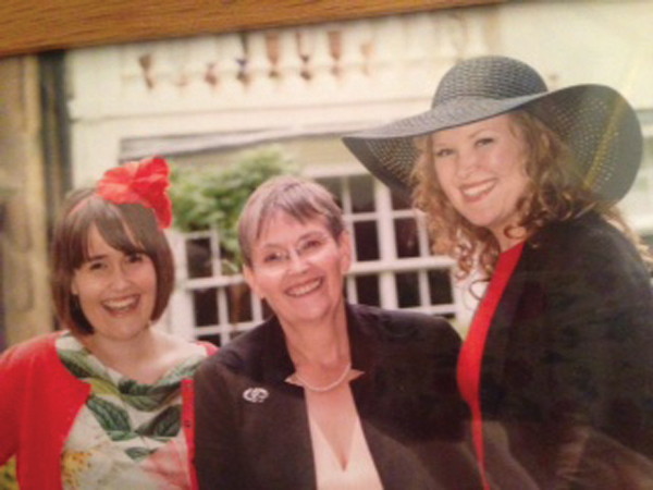 Dame Joan McVittae and her two daughters who are both teachers