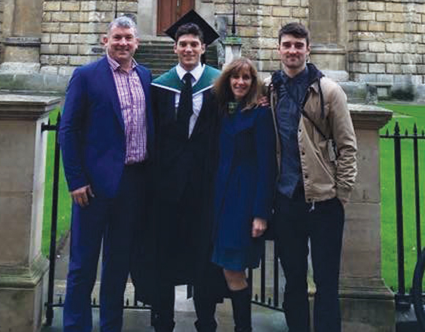 Son Crawford’s Masters graduation from Oxford University, 2015