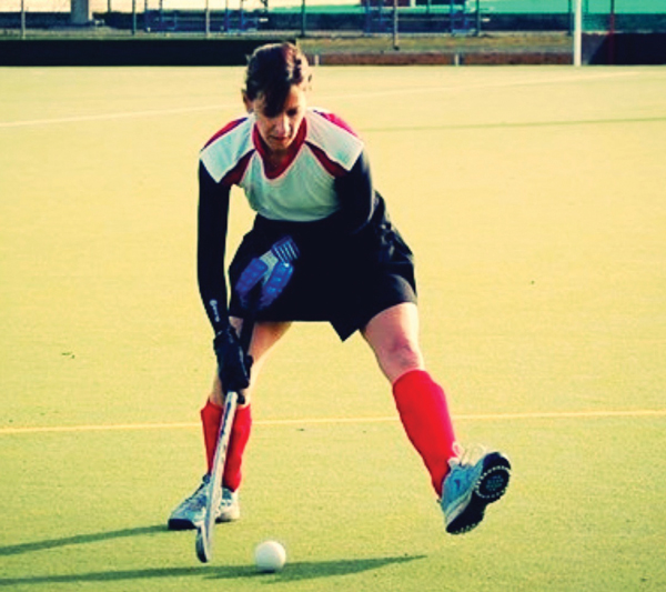 Playing hockey for her former team - Sunderland Games Club