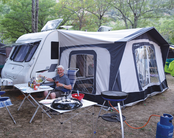 Brian on a caravanning holiday in the south of France