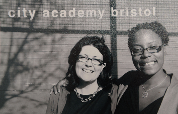 Angie and friend and fellow assistant principal at City Academy Bristol