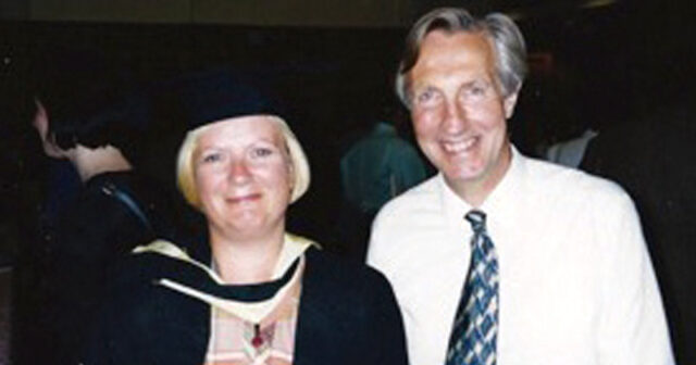 Graduation day with tutor Howard Glennerster