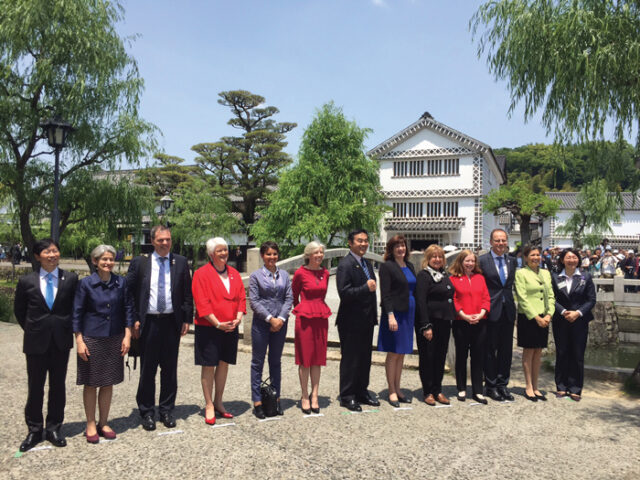 At an international education ministers' meeting in Japan, May 2014