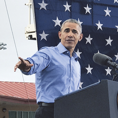 The students got the chance to attend an Obama rally