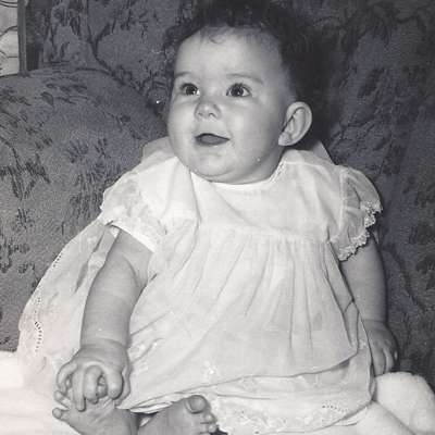 As a baby in 1960...