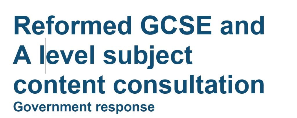 Revisions made to reformed GCSE, A and AS Levels following consultation Revisions made to reformed GCSE, A and AS Levels following consultation