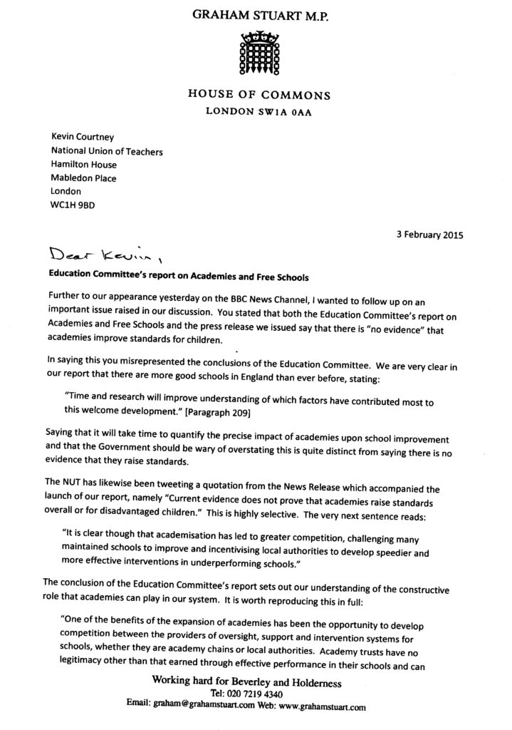 stuartletter 1 | Schools Week