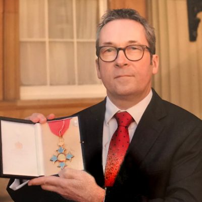 Bauckham with his CBE