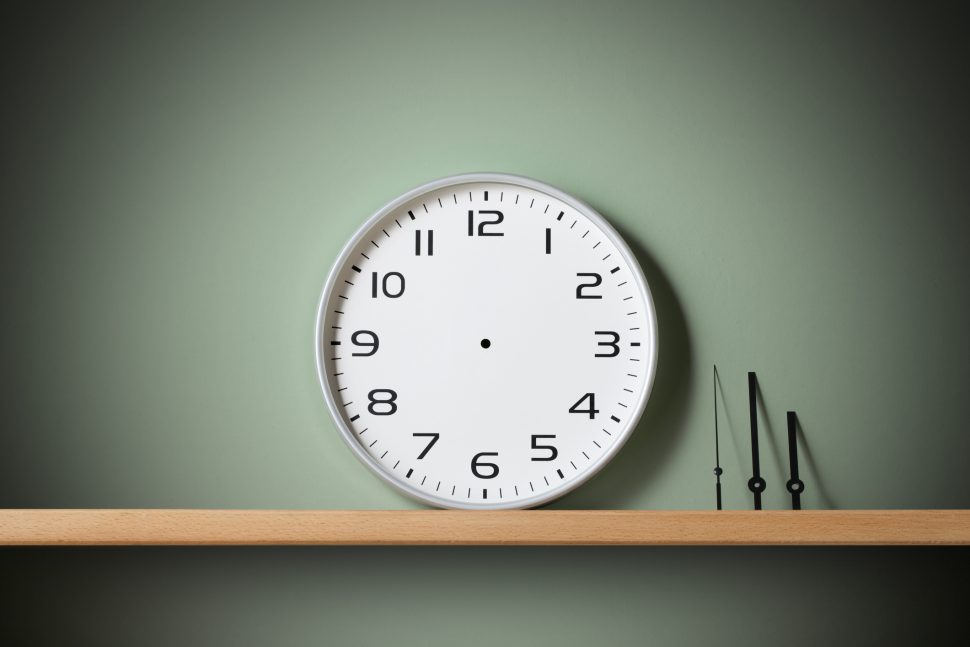 Stop time. Clock on the shelf. | Schools Week
