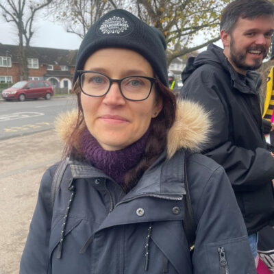 Laura Wall, a sixth form college teacher who is on strike