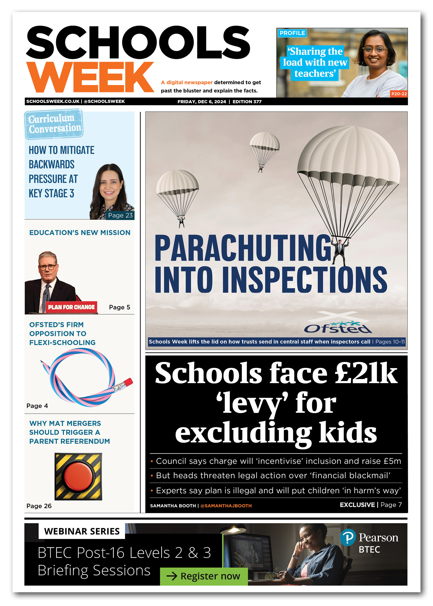 Send Writing Area Edition 377 | Schools Week
